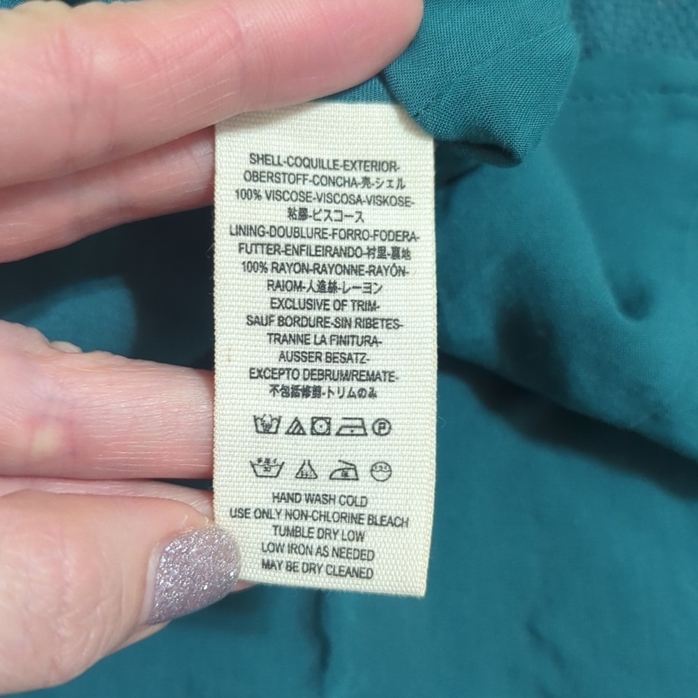 NWT Free People Abbie Reversible Mini Dress, Color Green Combo Size 2 - Picture 16 of 16